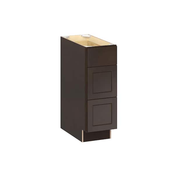Emerson Cocoa Base 3 drawer Ready to Assemble Kitchen Cabinet (12 in. W x 34.5 in. H x 24 in. D)