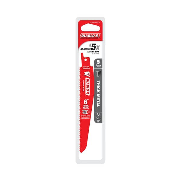 DIABLO 6 in. 8/10 TPI Steel Demon Bi-Metal Reciprocating Saw