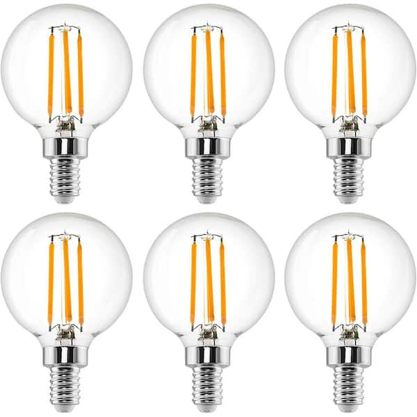 40-Watt Equivalent G16.5 Household Indoor LED Light Bulb in Warm White (6-Pack)