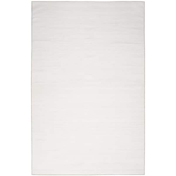Nourison Washable Essentials Ivory Grey 5 ft. x 7 ft. All-over design Contemporary Area Rug