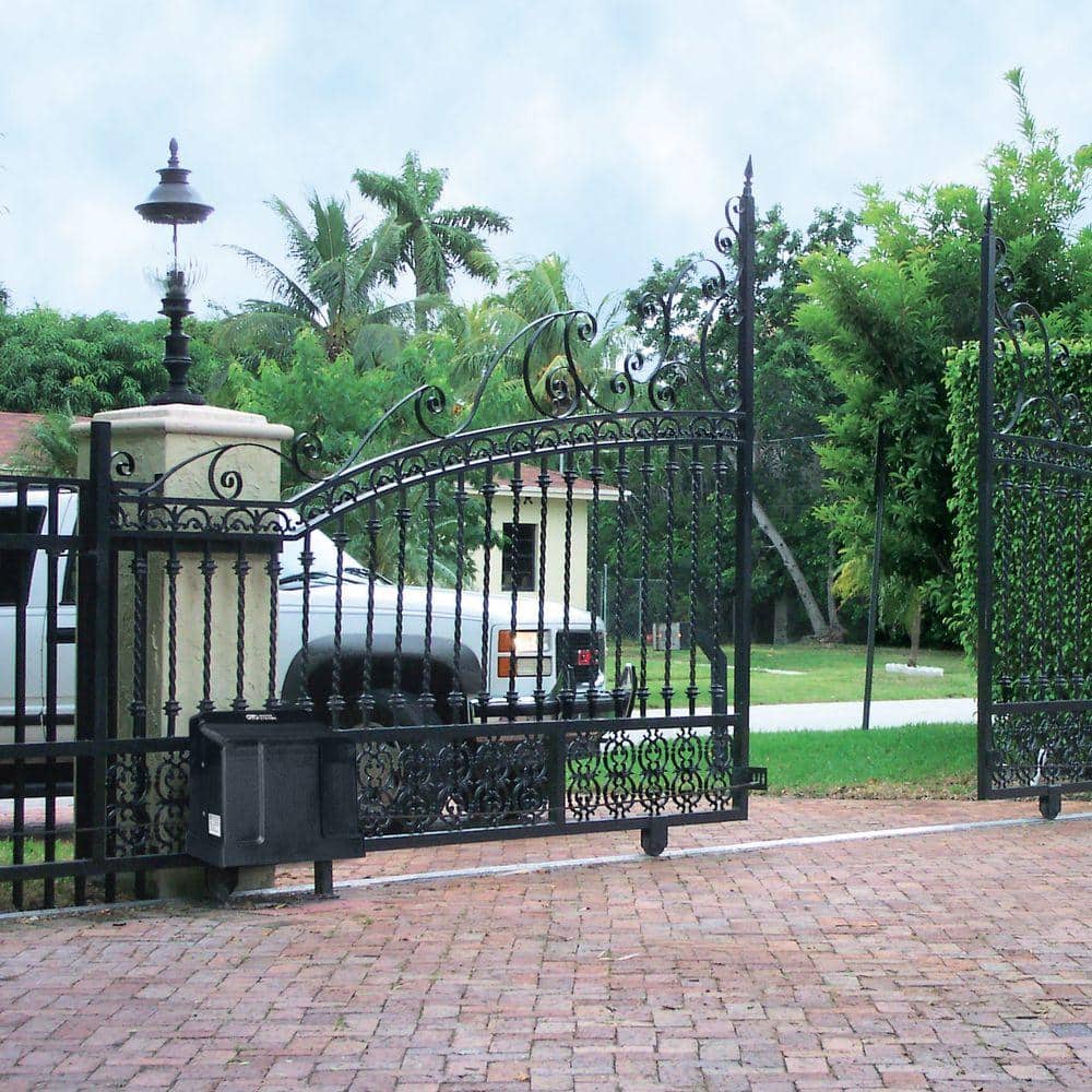 Heavy-Duty Black Solar Slide Gate Operator
