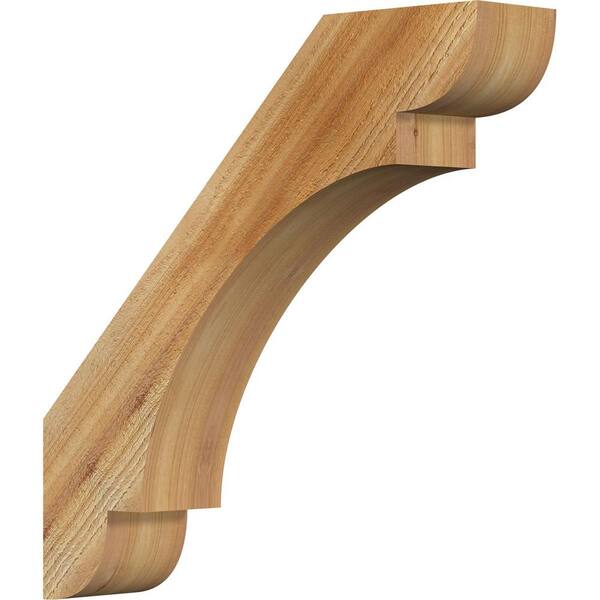 Ekena Millwork 4"W x 20"D x 20"H Olympic Rough Sawn Knee Brace, Western Red Cedar