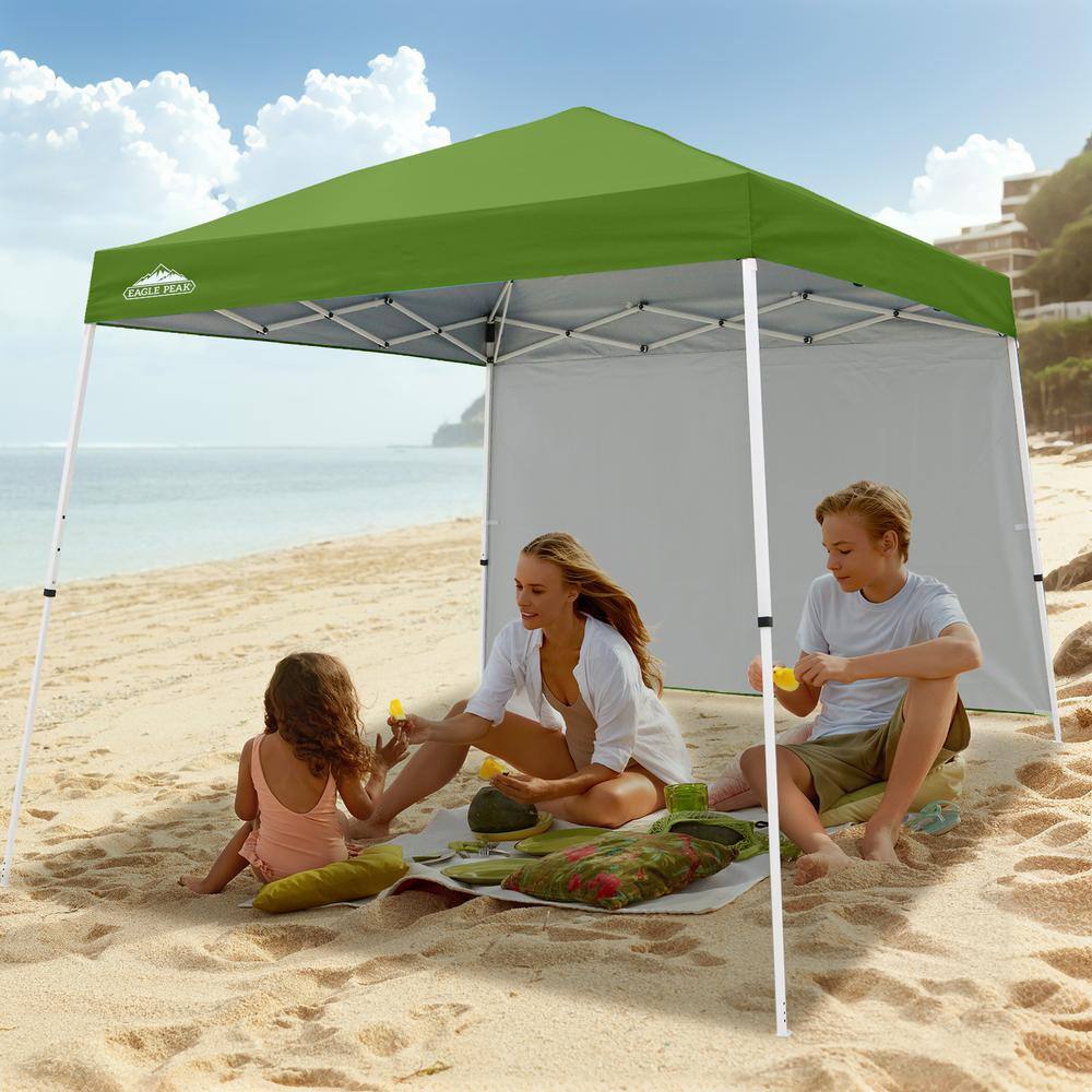 Green 10x10 Steel Portable Pop-Up Canopy Tent