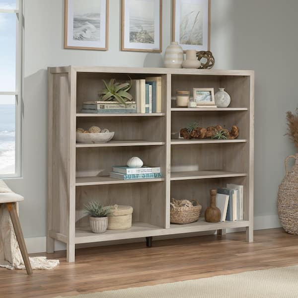 Sauder Pacific View 47 638 In Chalked, Sauder Select Collection 3 Shelf Bookcase Chalked Chestnut Finish