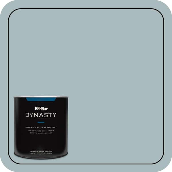 BEHR DYNASTY 1 qt. #MQ6-04 Gray Wool One-Coat Hide Satin Enamel Interior Stain-Blocking Paint and Primer
