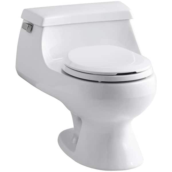 KOHLER Rialto 1-piece 1.6 GPF Single Flush Round Toilet in White