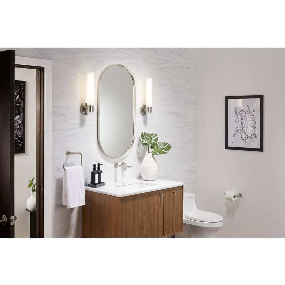 Essential Brushed Nickel 40" x 20" Capsule Vanity Mirror