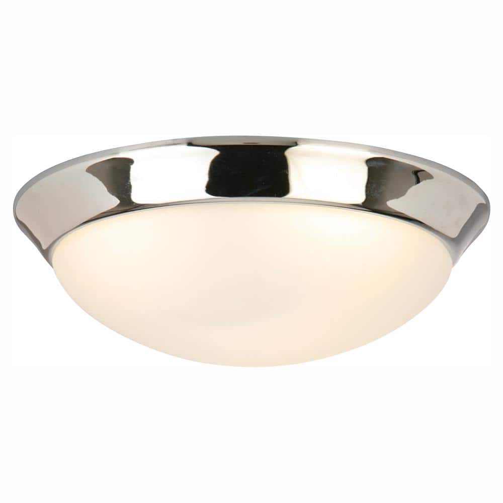 Hampton Bay Chelwood 13 in. Chrome Selectable LED Flush Mount IYG8011L-4/CR  - The Home Depot