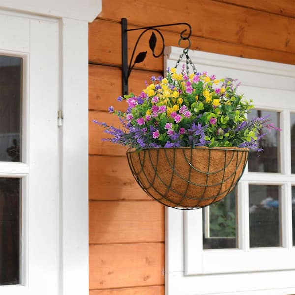 Unbranded 12 Pcs 3.00 in. Multiple Color Artificial Flowers UV Resistant Plastic Branch Stem for Outdoor Indoor Decor Daisies