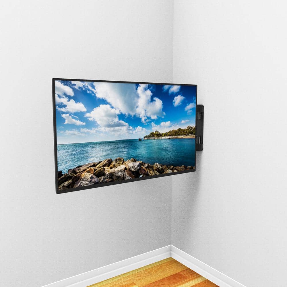 FlexiMount Black Steel Full-Motion Corner TV Mount for 37"-70"