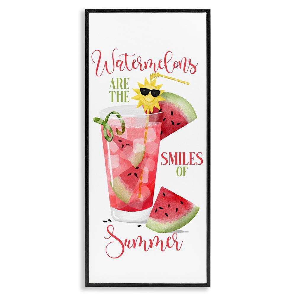 Summer Watermelon Sentiment by Deane Beesley Black Framed Food Giclee Art Print 30 in. x 13 in. price history on PriceWatchPro