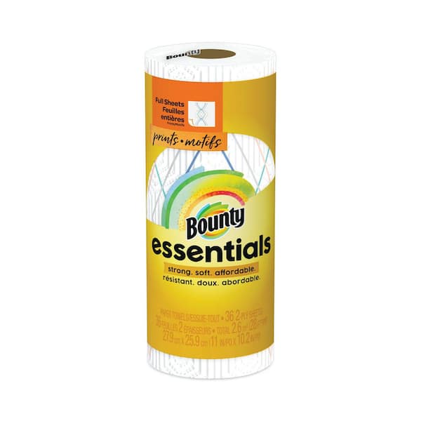 Bounty Paper Towels, 2-Ply, White, 54 Sheets/Roll, 12 Rolls/Carton