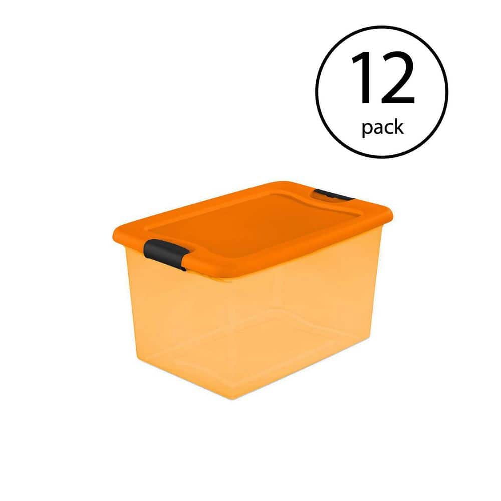Teacher Created Resources Plastic Multi-Purpose Bin, Orange, Pack of 6