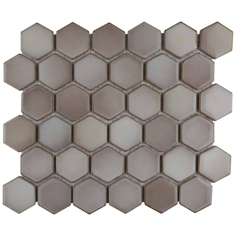 "Hudson Due 2"" Hex Dove Grey 6 in. x 6 in. Porcelain Mosaic Take Home Tile Sample" price history on PriceWatchPro