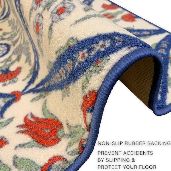 Cini Multi Color 31 in. Width x Your Choice Length Custom Size Roll Runner Rug/Stair Runner