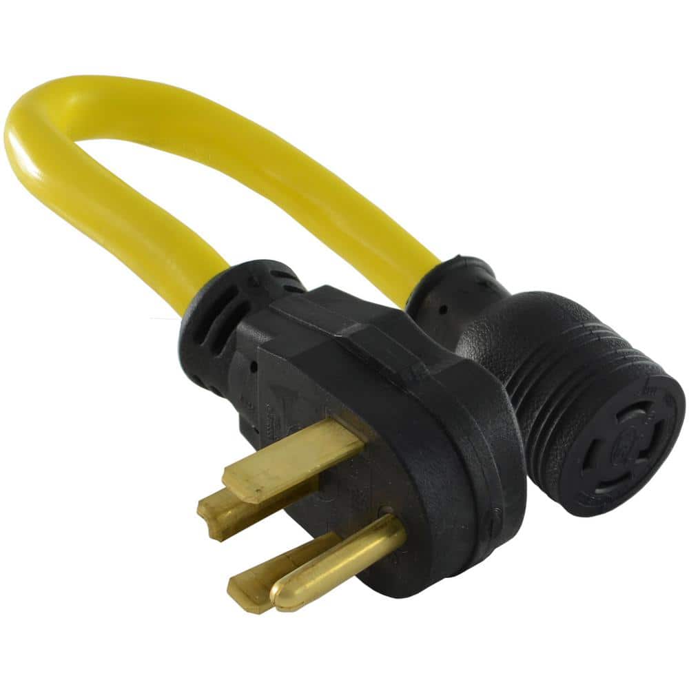 Conntek Locking Adapter with 30 Amp 125 Volt Locking Male Plug To 20 Amp Locking Female Connector 