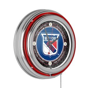 14 in. Vintage New York Rangers NHL Neon Wall Clock