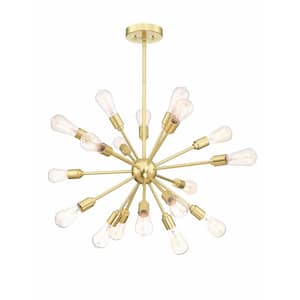 18-Light Indoor Sputnik Chandelier with Soft Gold