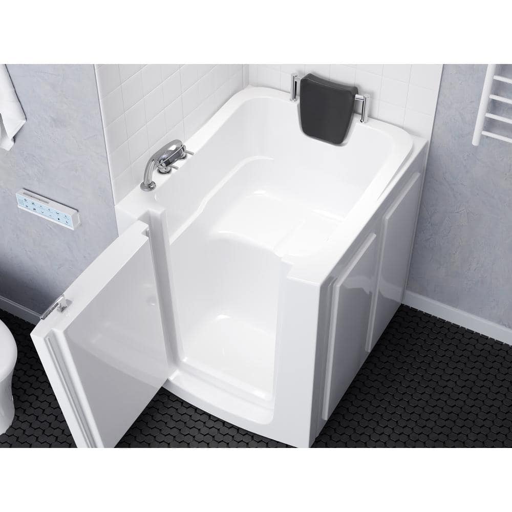 Durango White Fiberglass Walk-In Soaking Bathtub with Left Hand Door
