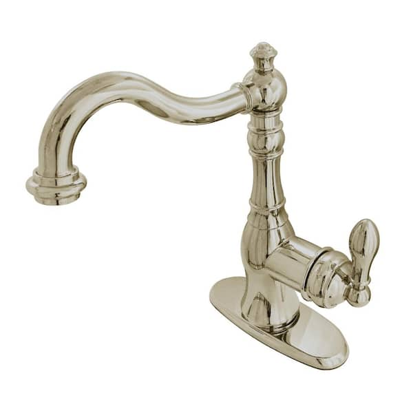 Kingston Brass American Classic Single-Handle Bar Faucet in Brushed Nickel