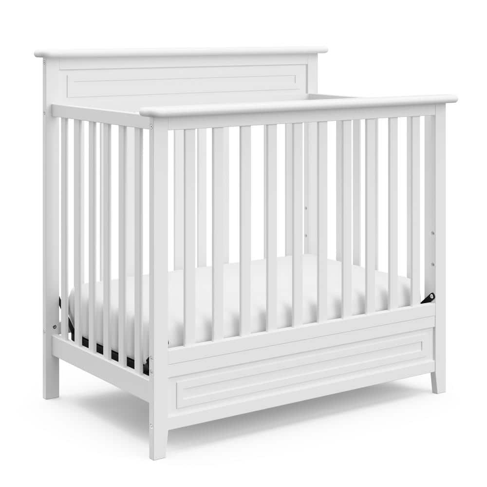 Storkcraft Petal Mini White 4in1 Convertible Crib with Bonus Mattress 04510101 The Home Depot