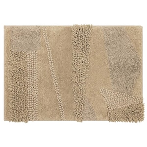 Composition Taupe 17 in. x 24 in. Cotton Bath Mat