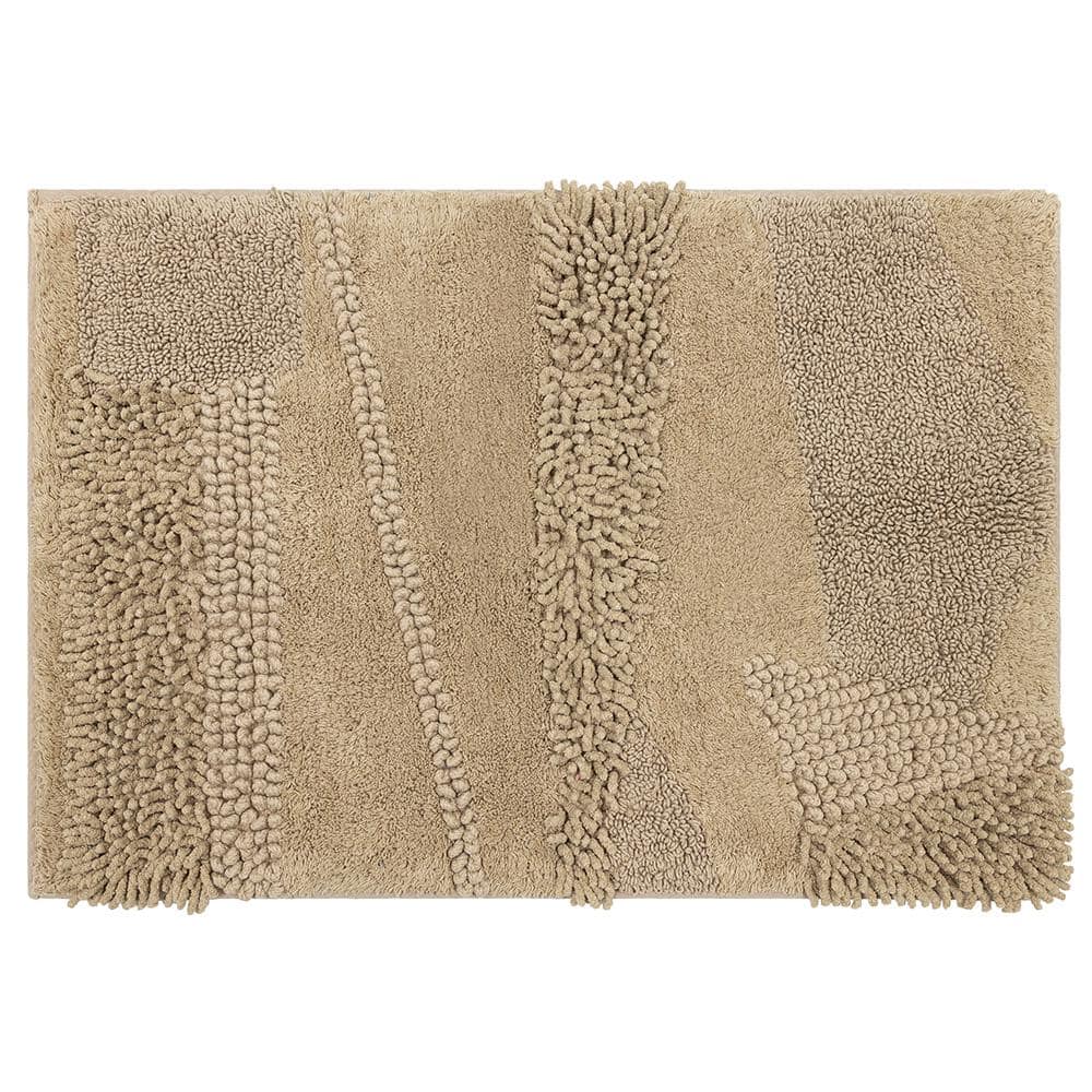 Bedford Home 100% Cotton Reversible Long Bath Rug - White - 24X60