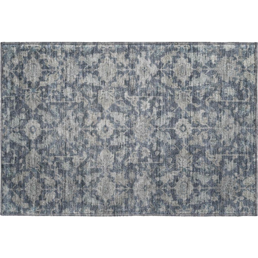 Mayfield Premium Machine Washable Abstract AMF2358 Denim 3 ft. x 4 ft. Area Rug price history on PriceWatchPro