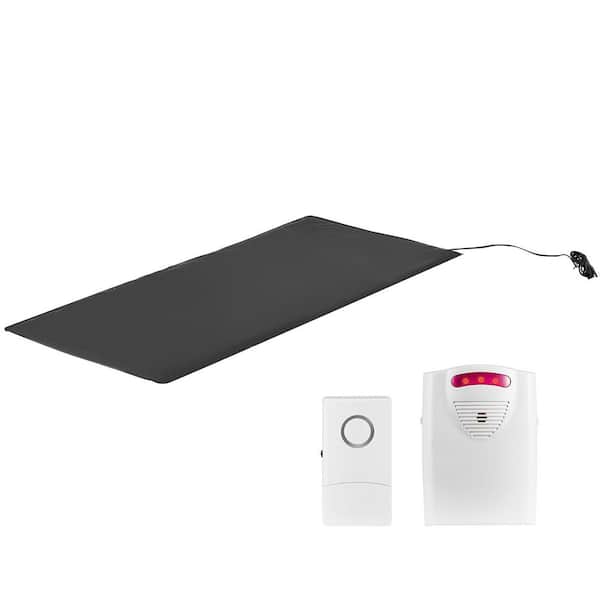 Bed Alarm System for Elderly Adults, Safety Bed Alarms and Fall Prevention Pad, Black 1x2 ft. Wireless Bed Sensor Pad
