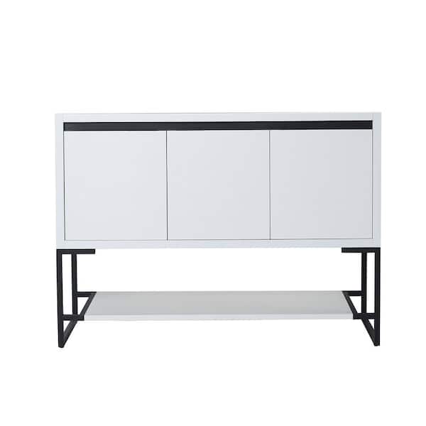 Maincraft 47.2 in. W x 18 in. D x 34.3 in. H Bath Vanity Cabinet without Top in White