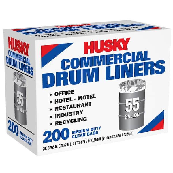 Husky Economy Natural Trash Liners, 55 gal - 200 count