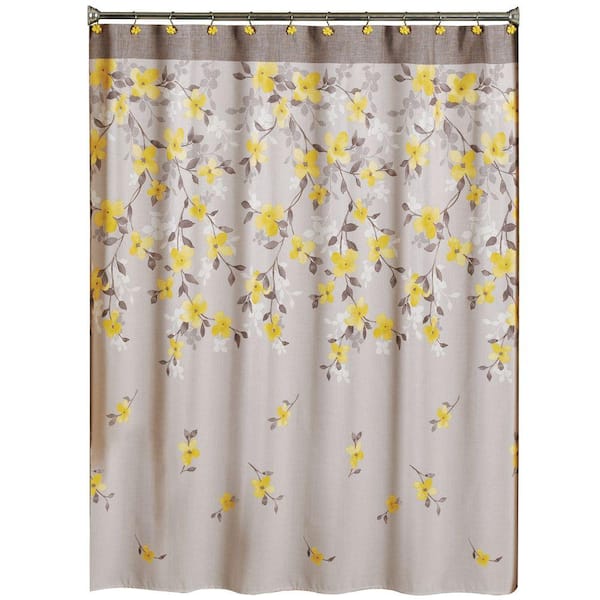 Saturday Knight Spring Garden 70 in. W x 72 in. L Floral Fabric Shower Curtain