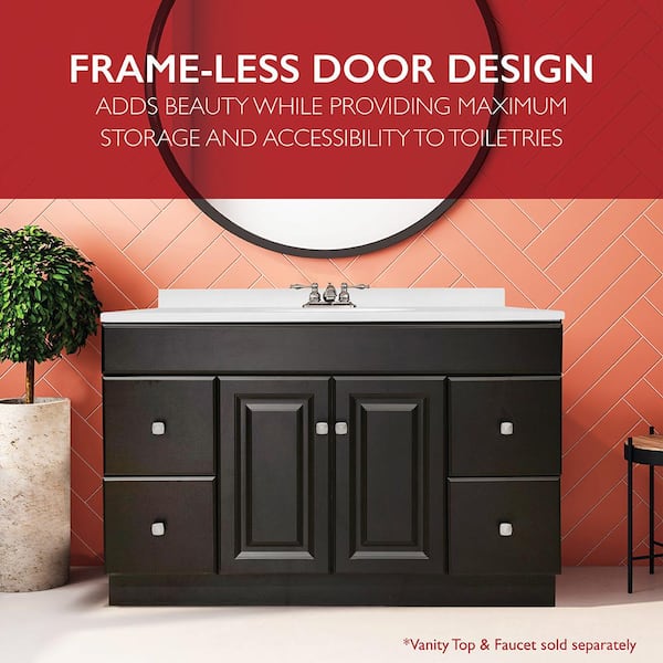 Wyndham 48 in. W x 21 in. D Ready to Assemble Bath Vanity Cabinet Only in Espresso Wyndham 48 in. W x 21 in. D Ready to Assemble Bath Vanity Cabinet Only in Espresso