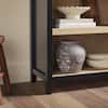 Walker Edison Arched 76 in. Black Wood Bookcase