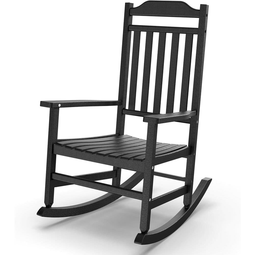 1-Piece Black Plastic Outdoor Rocking Chair Weather Resistant price history on PriceWatchPro