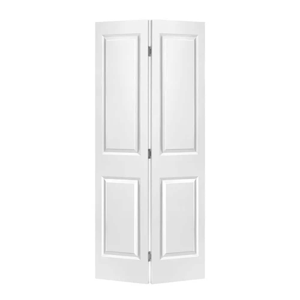 CALHOME 24 in. x 80 in. 2 Panel White Painted MDF Composite Hollow Core