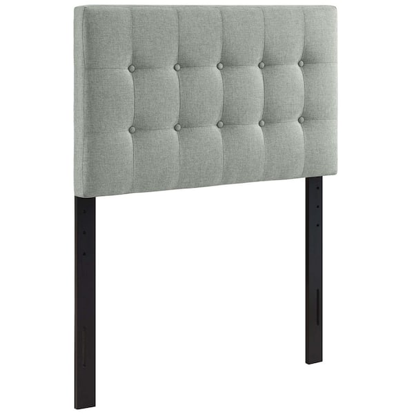 Emily Gray Twin Upholstered Fabric Headboard