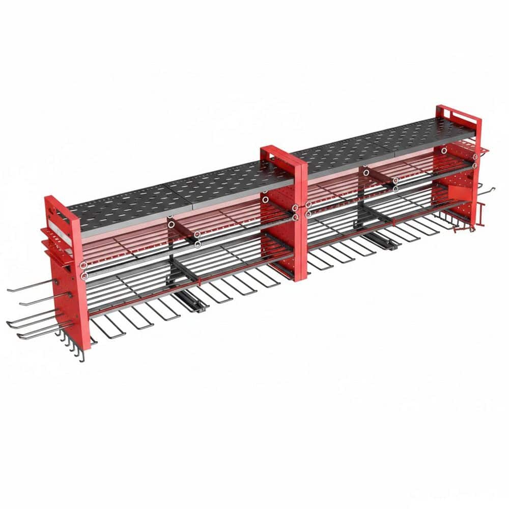 66 in. Red Steel Heavy Duty Wall Rack with 18 Drill Holder, 4-Layer Modular Cordless Tool Organizer, 600 lbs. Capacity price history on PriceWatchPro