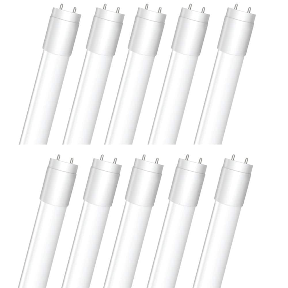 32-Watt Equivalent 4 ft. White Linear Tube T8/T12 G13 Type B Ballast Bypass LED Light Bulb, Daylight 5000K (30-Pack) -  Feit Electric, T48850BLED/10/3