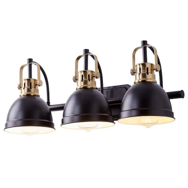 Aiwen 22.9 In. 3-Light Black Farmhouse Vanity Light Fixtures Over ...