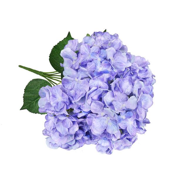 LIVING LUXURY 20 in. Deluxe Natural-Look Periwinkle Artificial