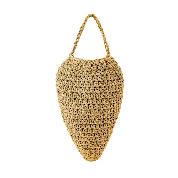 Outdoor Wasp Nest Decoy Trap with Waterproof Reed Construction Windproof Handmade Rustic Decoration 1 Piece