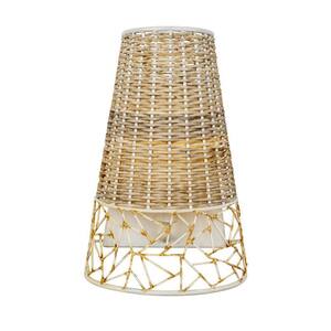 Cayman 1-Light Country White Wall Sconce with Rattan Shade