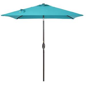 6.5 ft. x 6.5 ft. Square Patio Market Umbrella with UPF50+, Tilt Function and Wind-Resistant Design, Lake Blue