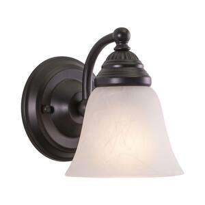 Standford 5.25 in. W 1-Light Bronze Bathroom Wall Vanity Light Fixture