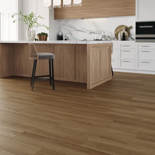 Maple Pie 20 MIL x 7.5 in. W x 48 in. L Click Lock Waterproof Luxury Vinyl Plank Flooring (25.52 sq. ft./Case)