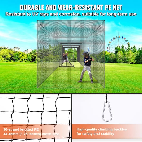 VEVOR Baseball Batting 55 ft. Netting Professional Softball