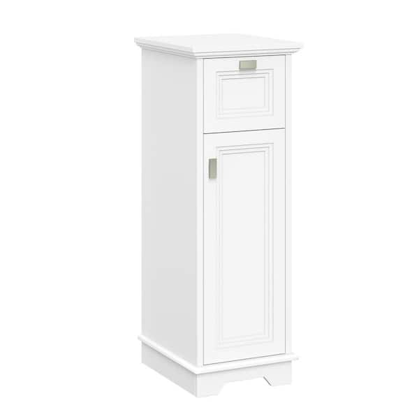 Geneva 11.16 in. W x 13.5 in. D x 32.5 in. H White MDF Freestanding Slim Linen Cabinet