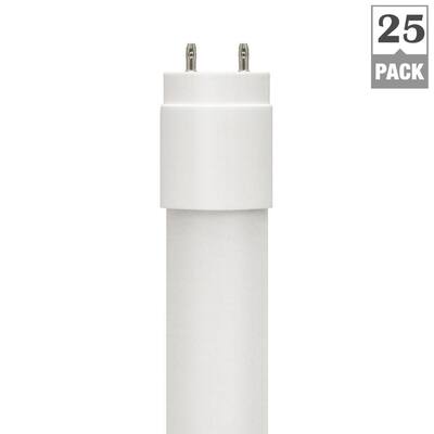 17-Watt 4 ft. Linear T8 Direct Replacement LED Tube Light Bulb (25-Pack)