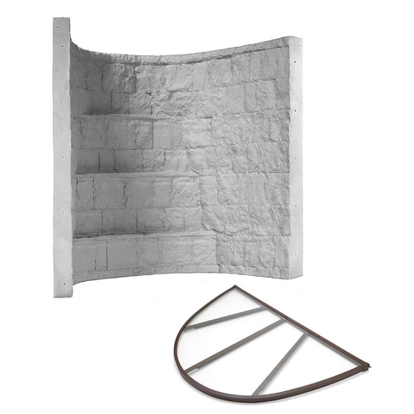 Rockwell 66 in. x 44 in. x 60 in. Grey Composite Window Well with Polycarbonate Cover